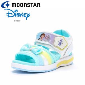 ムーンスター DN C1333 ホワイト/ミント 12185091 ディズニー アナと雪の女王 子供靴 キッズ サンダルの商品画像