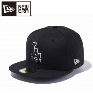 ニューエラ 59FIFTY ロサンゼルス ドジャース ブラック × ブラック ホワイトアウトライン 12492065