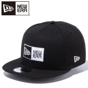 ニューエラ 9FIFTY ボックスロゴ ブラック × ホワイト 13575025