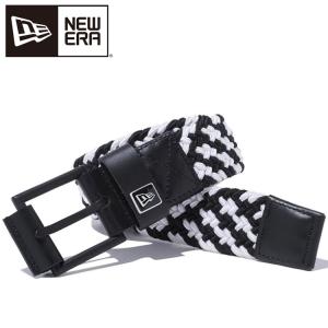 ニューエラ ベルト ストレッチウィーブ ブラック / ホワイト 14518228 メール便送料無料