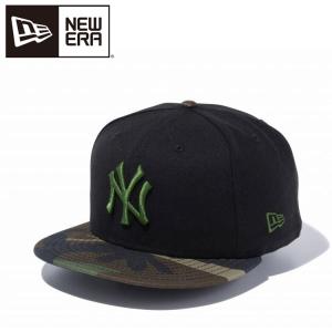 ニューエラ 9FIFTY ニューヨーク・ヤンキース ブラック × ホリーリーフ ウッドランドカモバイザー 14524953｜イーゾーン スポーツ