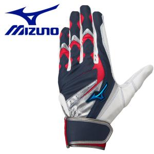 メール便送料無料 ミズノ MIZUNO 野球 バッティンググローブ 手袋 ウィルドライブ ブルー【両手用】 1EJEA24514 メンズ｜ezone