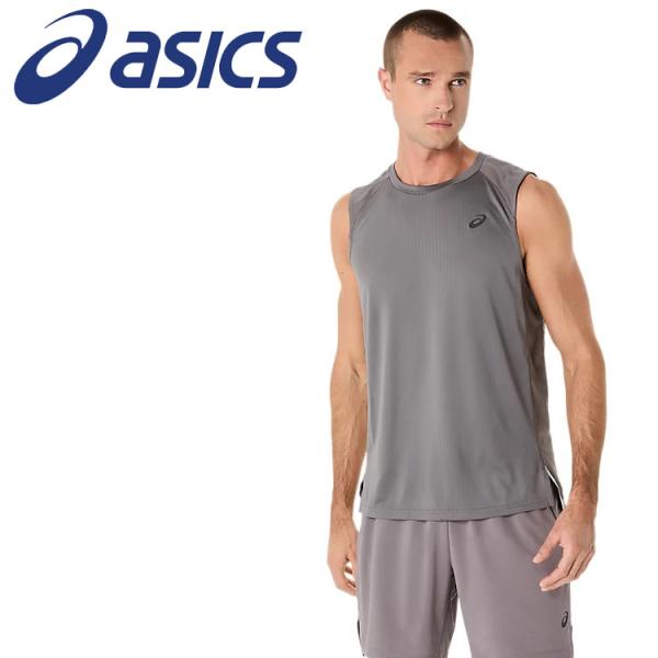 アシックス ACTIBREEZE ジャカードノースリーブシャツ 2031E890-022 メンズ メ...