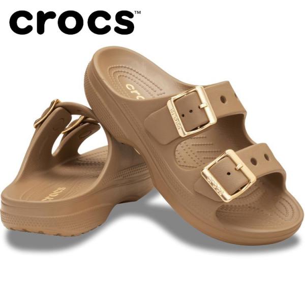 クロックス crocs ウィメンズ メタリックバックル サタデー サンダル 213316-2EY レ...