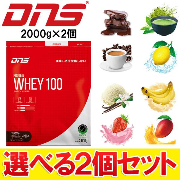選べる2個セット DNS プロテイン ホエイ100 4000g