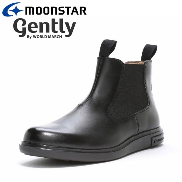 ムーンスター GE208 ブラック 48500516 gently メンズ カジュアル プレーントゥ...