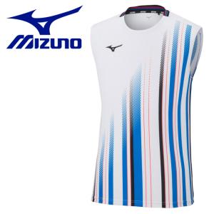 メール便送料無料 ミズノ MIZUNO テニス ドライエアロフローゲームシャツ(ノースリーブ/ラケットスポーツ) 62JA252001 メンズ｜ezone