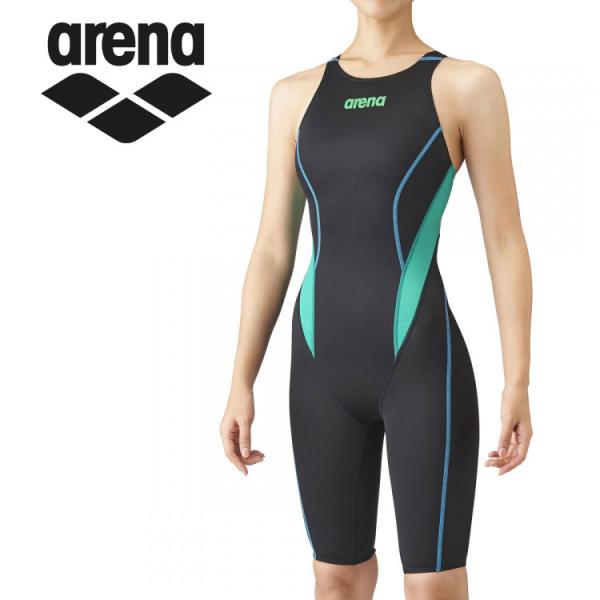 アリーナ arena 水泳 水着 ハーフスパッツ クロスバック レディース ARN-1024W-BK...