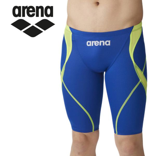 アリーナ 水泳 レーシングスパッツ ハーフレッグ メンズ ARN-4022M-BUYL メール便送料...