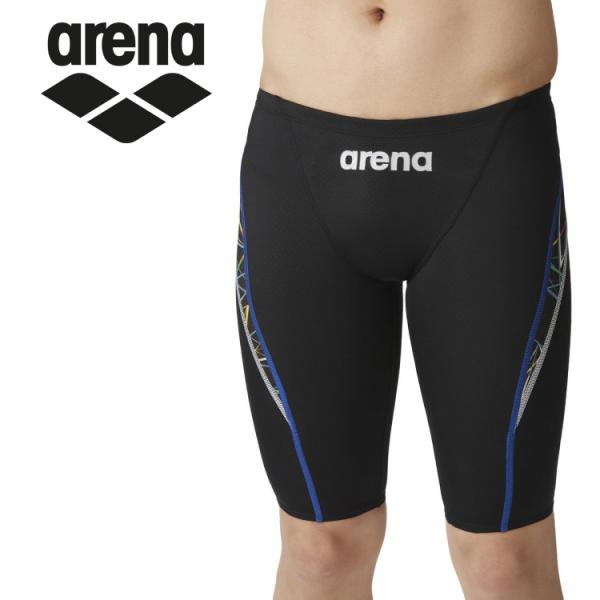 アリーナ 水泳 レーシングスパッツ ハーフレッグ メンズ ARN-4044M-BKBU メール便送料...