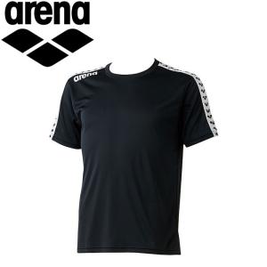 メール便送料無料 アリーナ arena スイミング スイム 水泳 半袖Tシャツ メンズ チームラインTシャツ ARN6331-BLK｜ezone