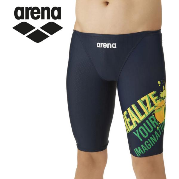 アリーナ arena 水泳 競泳 レーシングスパッツ ハーフレッグ AS4FRC55M-NVYL メ...