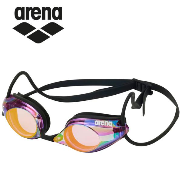 アリーナ 水泳 スプラッシュ レーシングゴーグル(ミラーレンズ、リノンくもり止め、FINA承認) メ...