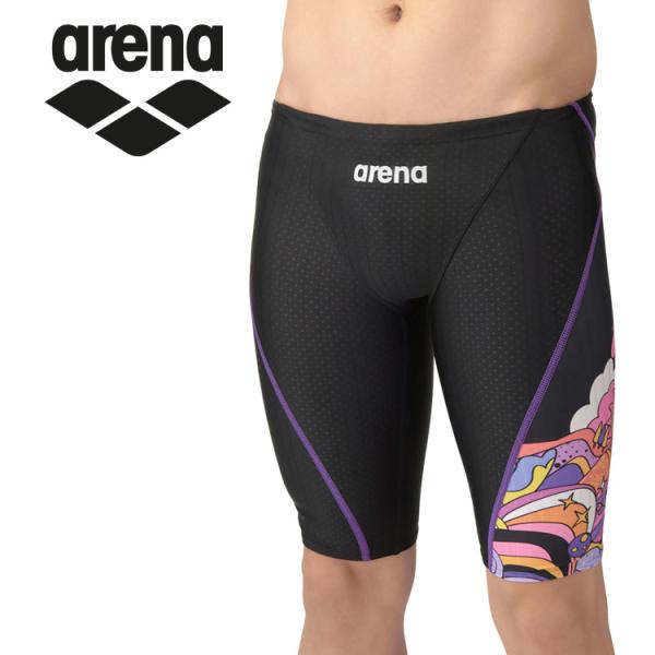 アリーナ 水泳 レーシングスパッツ ハーフレッグ メンズ AS5SRC57M-BKPP メール便送料...