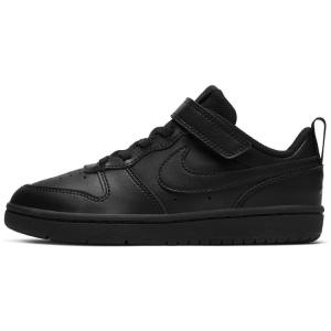 ナイキ NIKE ナイキ コート バーロウ LOW 2 PSV BQ5451-001 ジュニア 子供靴 シューズ 男の子 女の子 男児 女児 黒靴 ブラック 黒スニーカー