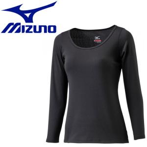 メール便送料無料 ミズノ MIZUNO 【発熱素材】ブレスサーモアンダーラウンドネック長袖シャツ レディース C2JA081009｜ezone