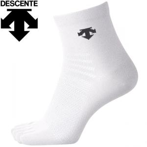 デサント DESCENTE バレーボール 5本指スーパーショートソックス 靴下 メンズ レディース DVB-9135-WHT メール便送料無料