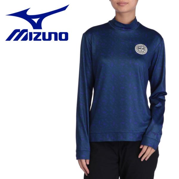 ミズノ MIZUNO ゴルフ ロゴマニアモックネックシャツ E2MA273214 レディース