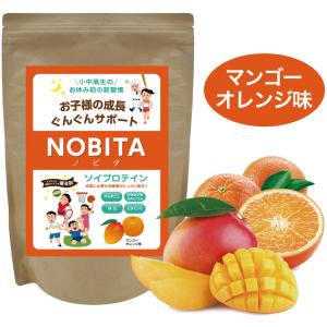 ノビタ プロテイン NOBITA ソイプロテイン ジュニア 小中高生向け マンゴーオレンジ味 600g｜ezone