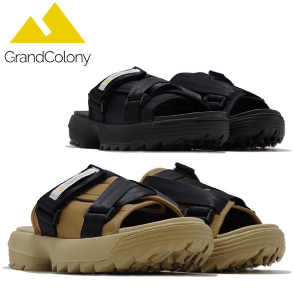 GRAND COLONY グランドコロニー リサイクルナイロン カバーサンダル スポーツサンダル レ...