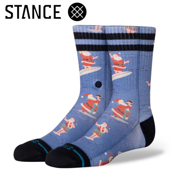 スタンス SURFING SANTA KIDS CREW K556D24SURBLU ジュニア メー...