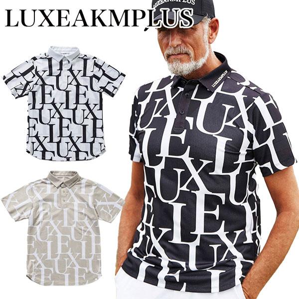 リュクスエイケイエムプラス ゴルフ オールオーバーパターン ポロシャツ ALL-OVER PATTE...