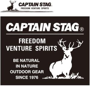  キャプテンスタッグ キャプテンスタッグステッカー スクエア・ブラック 90×70mm UM1524