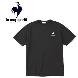 メール便送料無料 ルコック スポルティフ le coq sportif  エコペットショートスリーブシャツ Tシャツ 半袖 吸汗速乾 メンズ QMMTJA30Z-BLK｜ezone