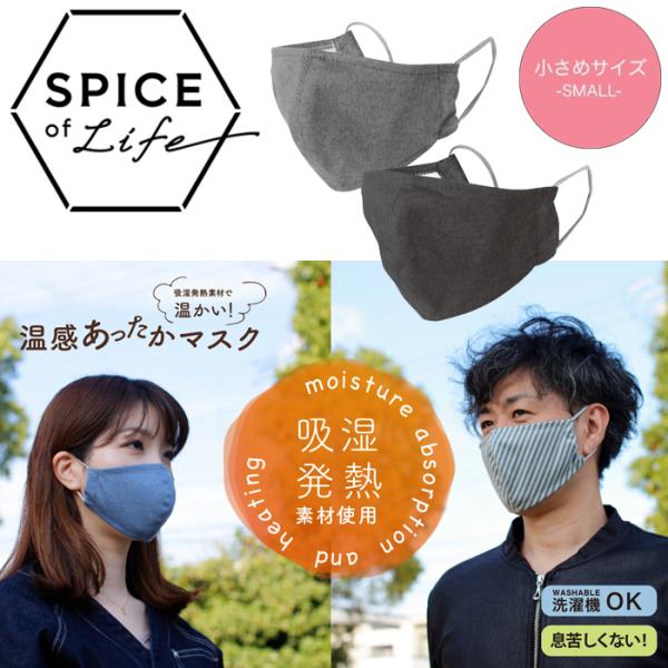 SPICE OF LIFE 温感あったかマスク2枚セット 小さめサイズ SFVZ2219AS メール...