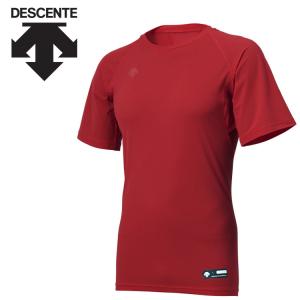 メール便送料無料 デサント DESCENTE 野球 丸首半袖アンダーシャツ メンズ STD-721B-RED｜ezone