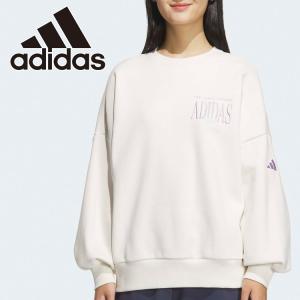アディダス レディース 裏起毛クルー