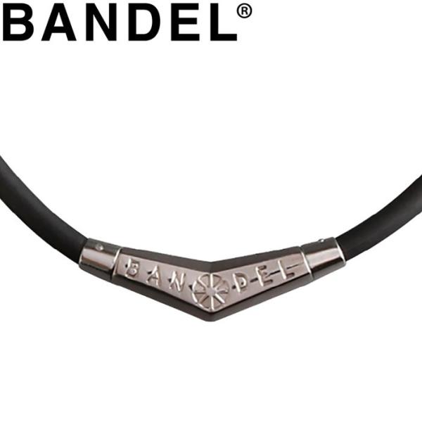バンデル ネックレス Titanium Rubber Necklace Black×Silver