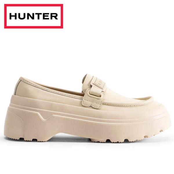 ハンター リファインド エクスプローラー フラットフォーム ローファー - キャンバスクリーム UF...