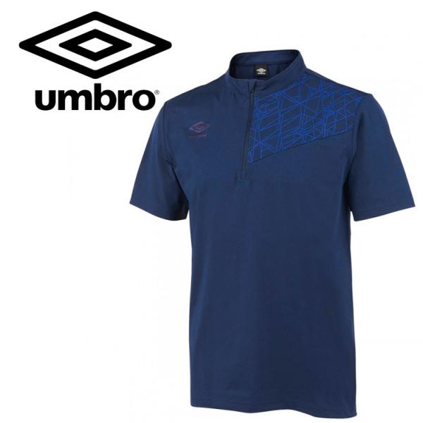 メール便送料無料 アンブロ umbro 半袖ハーフジップシャツ ユニセックス UUUSJF55-NV...