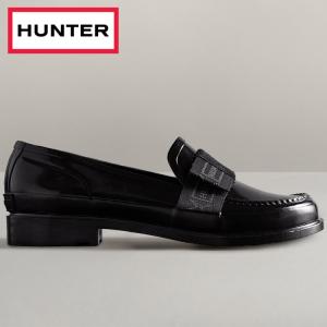 HUNTER リファインド グロス ペニー ローファー レインシューズ　UK6 HUNTER 国内正規品 レインシューズ レディース リファインド