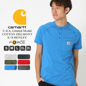 Carhartt（カーハート） Tシャツ 半袖 ポケット ヘンリーネック メンズ 