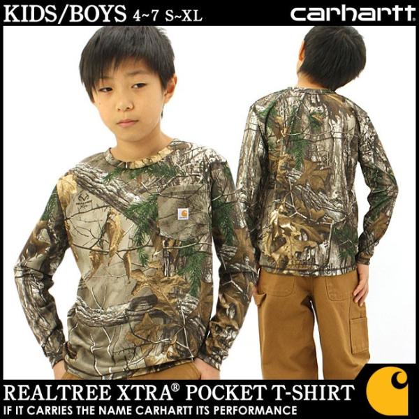 [キッズ] Carhartt カーハート Tシャツ 長袖 ロンT 子供服 子ども服 男の子 ボーイズ...