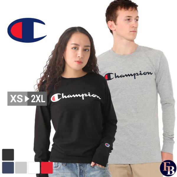 チャンピオン ロンT メンズ 長袖Tシャツ Champion ロゴ プリント Tシャツ 長袖 大きい...