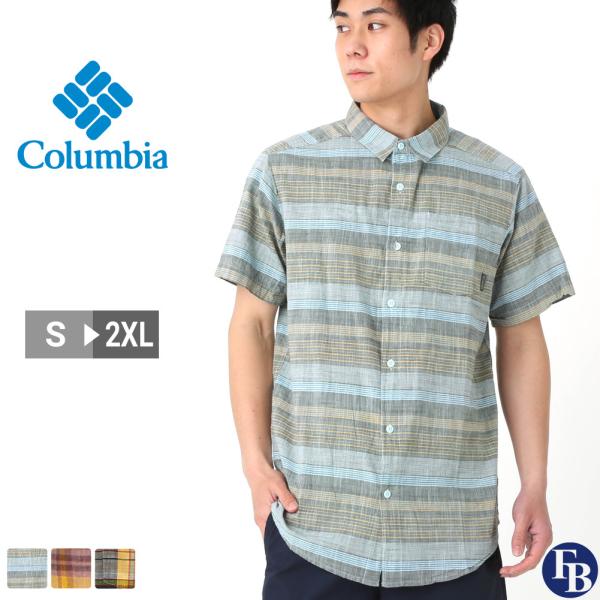 Columbia コロンビア シャツ メンズ チェック 半袖 薄手 チェックシャツ 大きいサイズ U...