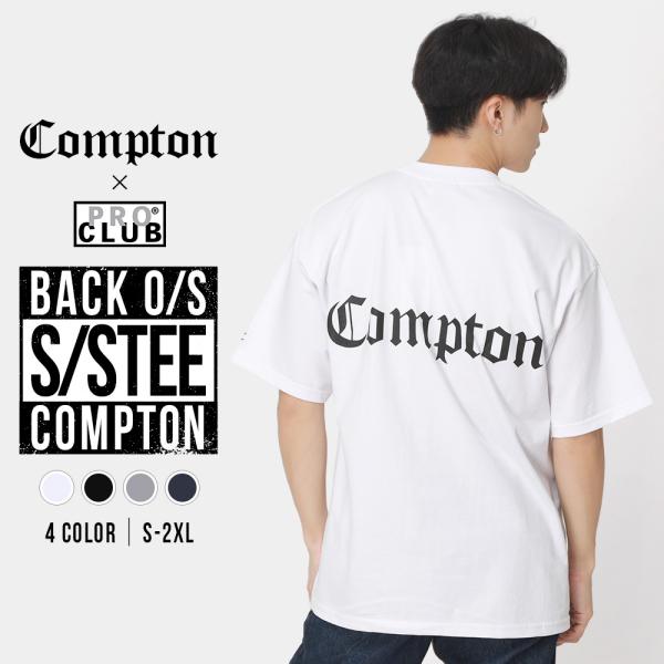 PRO CLUB プロクラブ COMPTON コンプトン 半袖Tシャツ メンズ 厚手 ヘビーウェイト...