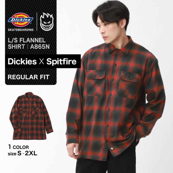 Dickies Spitfire ディッキーズ スピットファイヤー コラボ ネルシャツ メンズ 大き...