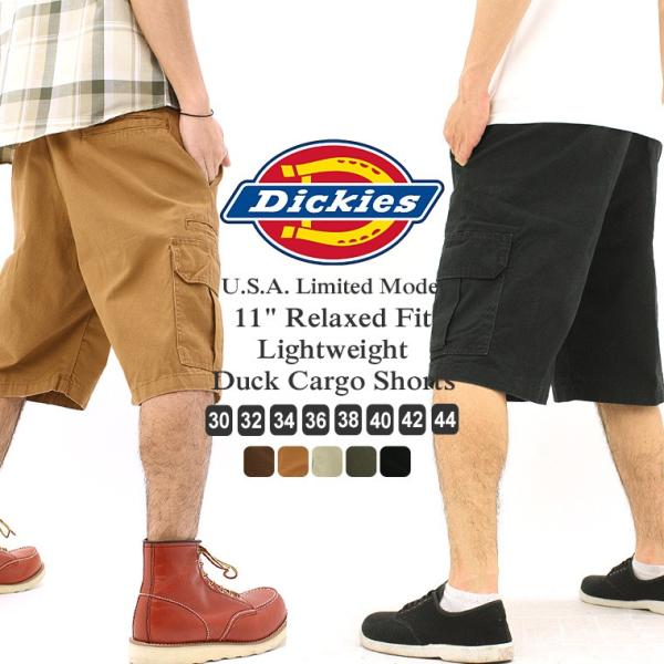 Dickies ディッキーズ ハーフパンツ ひざ下 メンズ 大きいサイズ ゆったり カーゴパンツ 短...