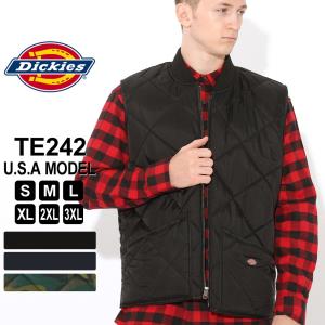 ディッキーズ キルティング ナイロンベスト TE242 メンズ USAモデル Dickies【COP】