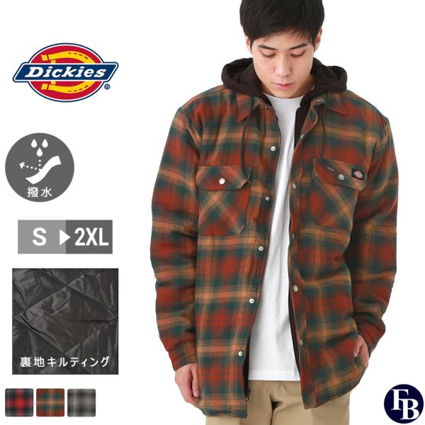 ディッキーズ ジャケット メンズ フード付き 裏地付き チェック TJ211 Dickies 3L ...