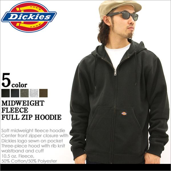 ディッキーズ パーカー ジップアップ 無地 TW391 メンズ 裏起毛 USAモデル Dickies...