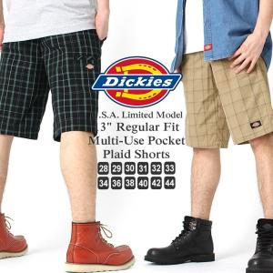 ディッキーズ ハーフパンツ ひざ下 チェック柄 ヤーンダイルツイル レギュラーフィット WR978 メンズ Dickies【COP】