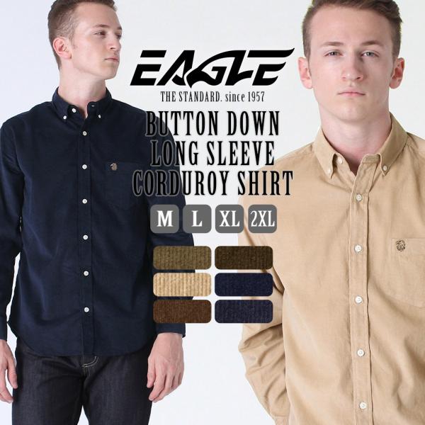 【送料無料】 シャツ メンズ 長袖 ボタンダウン コーデュロイ 日本規格 EAGLE STANDAR...