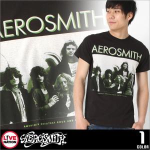 エアロスミス Tシャツ 半袖 メンズ プリント USAモデル LIVE NATION ライブネーション 半袖Tシャツ バンドT ロゴT【メール便可】｜f-box