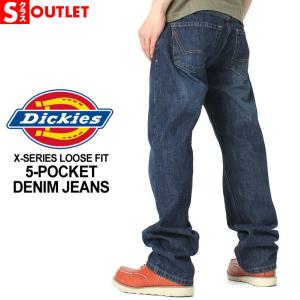 【完売御礼】ディッキーズ Dickies ジーンズ デニム ストレート ワンウォッシュ 大きい デニム ジーンズ メンズ ジーンズ 太め