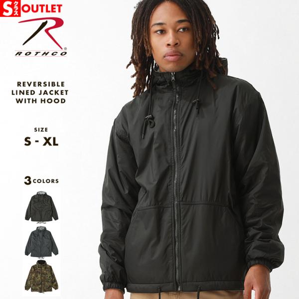 【Sランク】アウトレット 返品・交換・キャンセル不可｜ロスコ ナイロンジャケット リバーシブル メン...